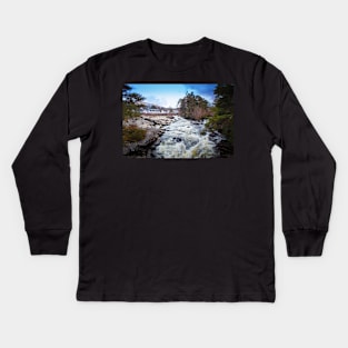 The Village of Killin and the Falls of Dochart Kids Long Sleeve T-Shirt